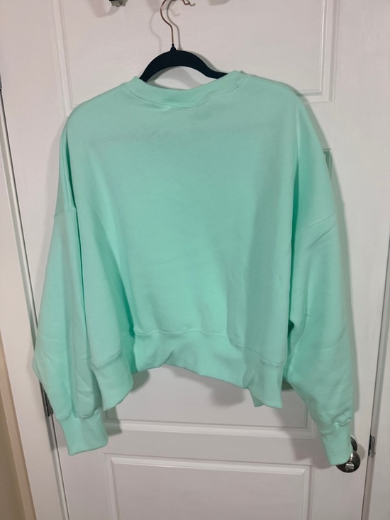 Nike Minty Green Crewneck Sweatshirt with White Swoosh. Baggy Over Sized fit - Picture 5 of 5